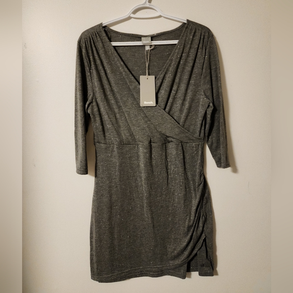 NWT Gray with sparkle Bench Dress Size XL